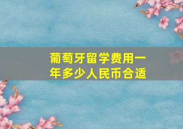 葡萄牙留学费用一年多少人民币合适