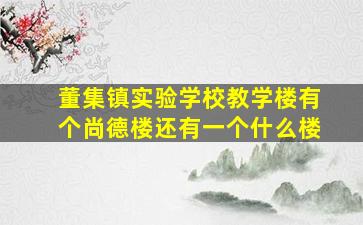 董集镇实验学校教学楼有个尚德楼还有一个什么楼