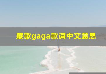 藏歌gaga歌词中文意思