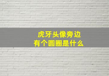 虎牙头像旁边有个圆圈是什么