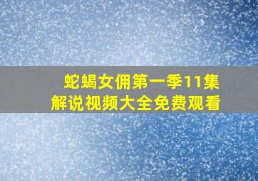 蛇蝎女佣第一季11集解说视频大全免费观看