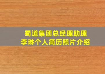 蜀道集团总经理助理李琳个人简历照片介绍