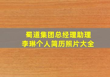 蜀道集团总经理助理李琳个人简历照片大全