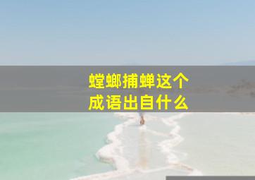 螳螂捕蝉这个成语出自什么