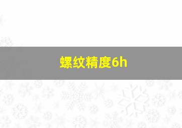 螺纹精度6h