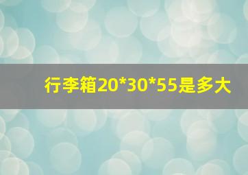 行李箱20*30*55是多大