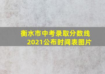 衡水市中考录取分数线2021公布时间表图片