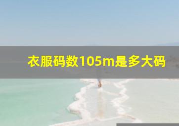 衣服码数105m是多大码