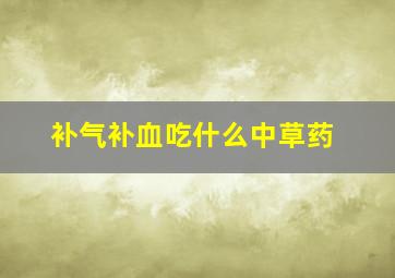 补气补血吃什么中草药