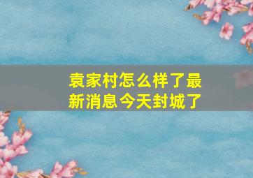 袁家村怎么样了最新消息今天封城了