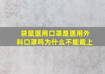 袋鼠医用口罩是医用外科口罩吗为什么不能戴上