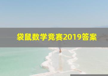 袋鼠数学竞赛2019答案