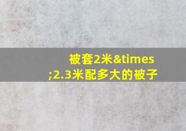 被套2米×2.3米配多大的被子