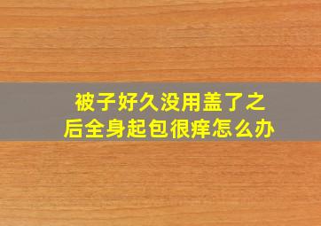 被子好久没用盖了之后全身起包很痒怎么办