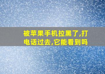 被苹果手机拉黑了,打电话过去,它能看到吗