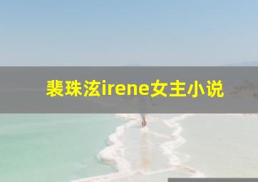 裴珠泫irene女主小说