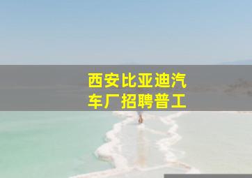 西安比亚迪汽车厂招聘普工