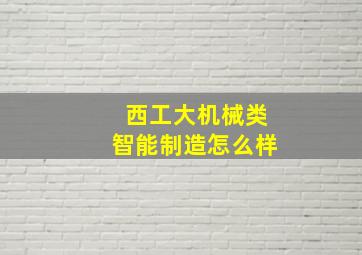 西工大机械类智能制造怎么样