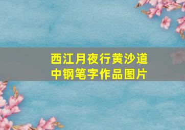 西江月夜行黄沙道中钢笔字作品图片