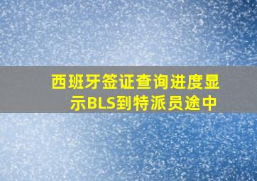 西班牙签证查询进度显示BLS到特派员途中