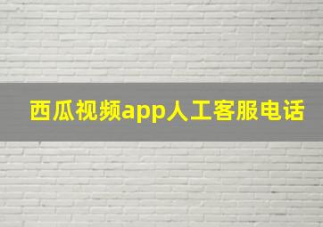 西瓜视频app人工客服电话