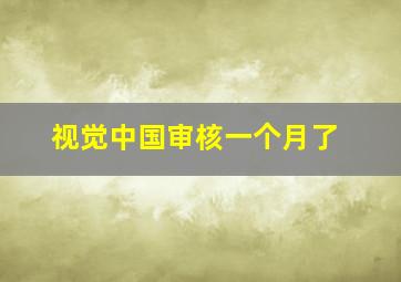 视觉中国审核一个月了