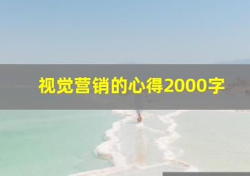 视觉营销的心得2000字