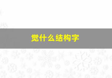 觉什么结构字