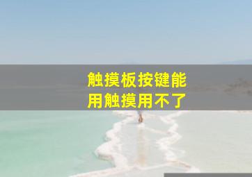 触摸板按键能用触摸用不了