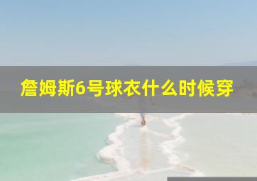 詹姆斯6号球衣什么时候穿