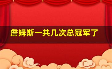 詹姆斯一共几次总冠军了