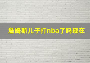 詹姆斯儿子打nba了吗现在