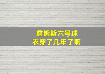 詹姆斯六号球衣穿了几年了啊