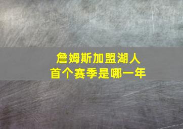 詹姆斯加盟湖人首个赛季是哪一年