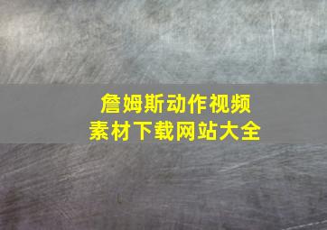 詹姆斯动作视频素材下载网站大全