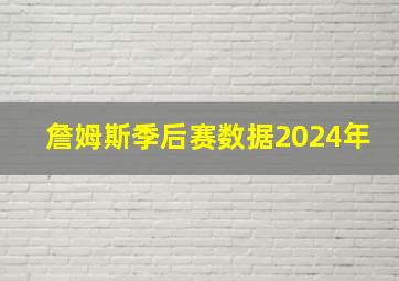 詹姆斯季后赛数据2024年