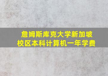 詹姆斯库克大学新加坡校区本科计算机一年学费