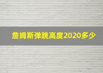 詹姆斯弹跳高度2020多少