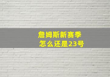 詹姆斯新赛季怎么还是23号