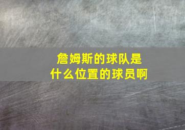 詹姆斯的球队是什么位置的球员啊