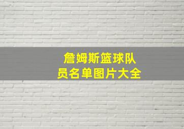 詹姆斯篮球队员名单图片大全