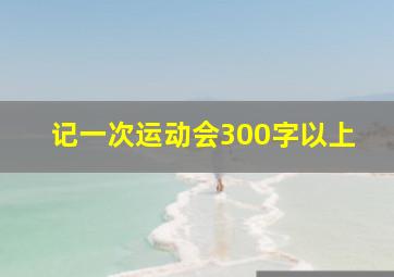 记一次运动会300字以上