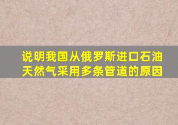 说明我国从俄罗斯进口石油天然气采用多条管道的原因