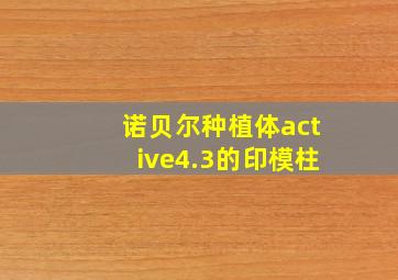 诺贝尔种植体active4.3的印模柱