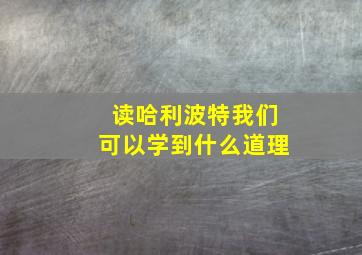 读哈利波特我们可以学到什么道理