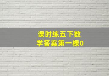 课时练五下数学答案第一棵0