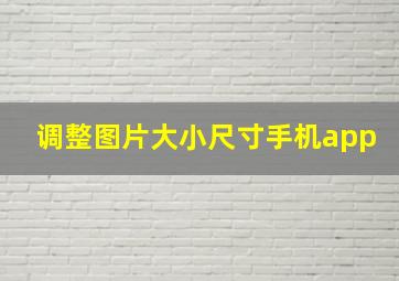 调整图片大小尺寸手机app