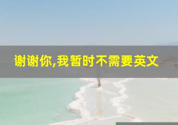 谢谢你,我暂时不需要英文