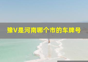 豫V是河南哪个市的车牌号