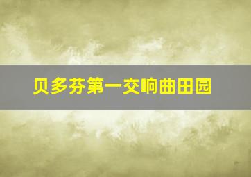 贝多芬第一交响曲田园